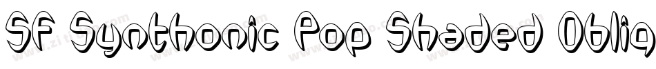 SF Synthonic Pop Shaded Oblique字体转换